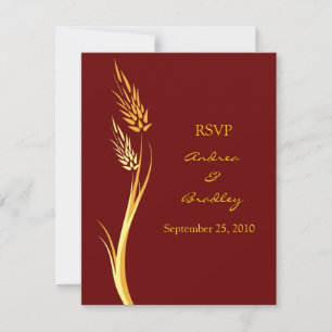 Customisable Autumn Wedding Response Card