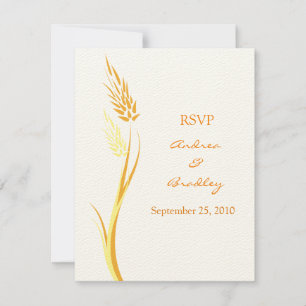 Customisable Autumn Wedding Response Card