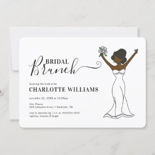 Customisable Avatar Bridal Brunch   Hair Up Invitation