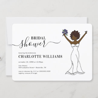 Customisable Avatar Bridal Shower | Curly Hair Invitation