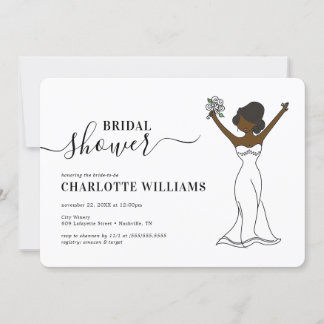 Customisable Avatar Bridal Shower | Hair Up Invitation