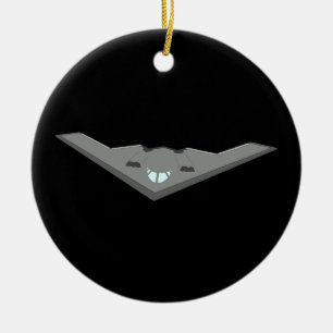 Customisable B2 Stealth Bomber Flying Ceramic Tree Decoration