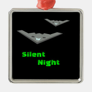 Customisable B2 Stealth Bomber Flying Silent Night Metal Tree Decoration