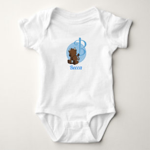 Customisable B is for Bison Baby Bodysuit