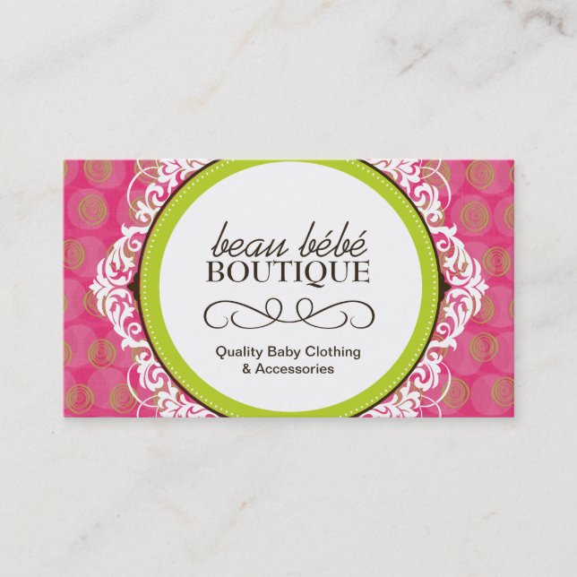 Customisable Baby Boutique Business Card (Front)