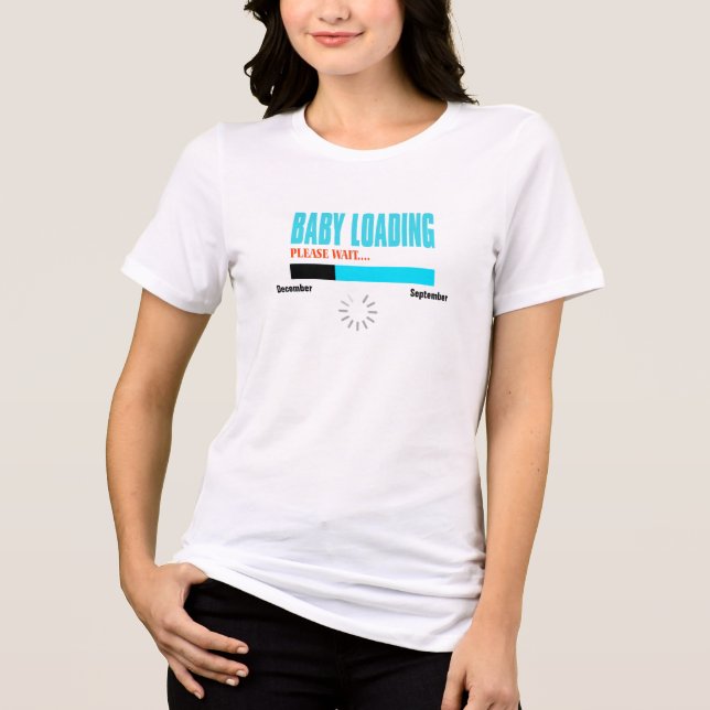 customisable baby boy loading maternity top design (Front)