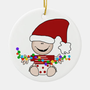 Customisable Baby Elf with Lights Ornament