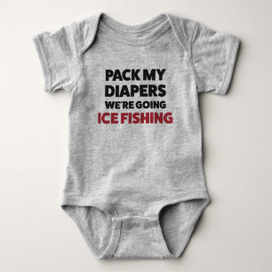 Customisable Baby Ice Fishing Bodysuit T Shirt