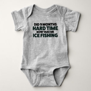Customisable Baby Ice Fishing Bodysuit T Shirt
