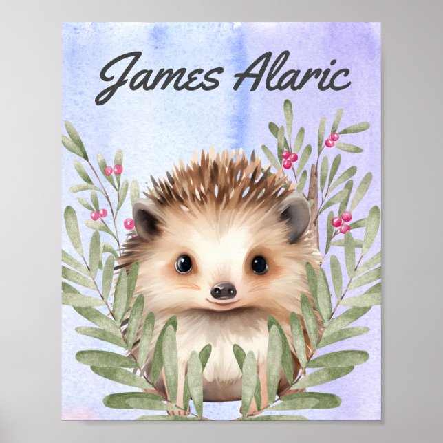 Customisable Baby Nursery Stretched Canvas Print (Front)