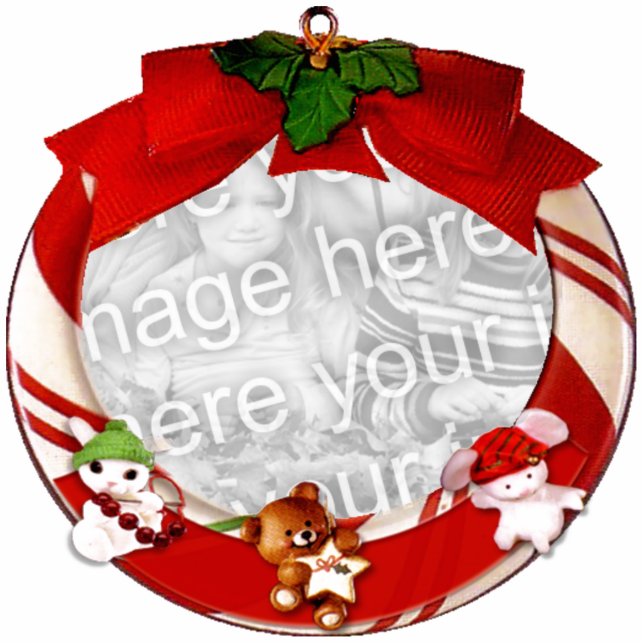 Customisable Baby Ornament Standing Photo Sculpture (Front)