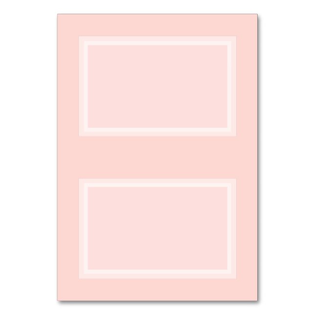 Customisable Baby Pink Tented Place Cards (Front)