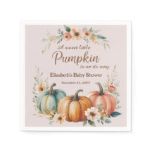 Customisable Baby Shower with Pumpkin Design