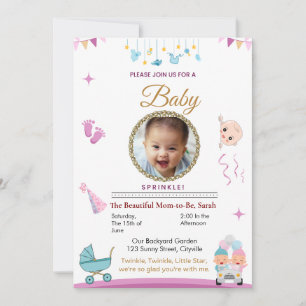 Customisable Baby Sprinkle Invitation