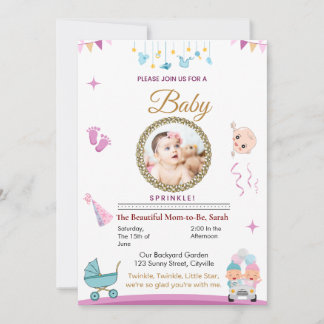 Customisable Baby Sprinkle Invitation