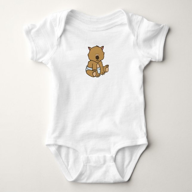 Customisable Baby Wombat Bodysuit (Front)