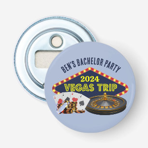 Customisable Bachelor Party Las Vegas Trip Casino Bottle Opener