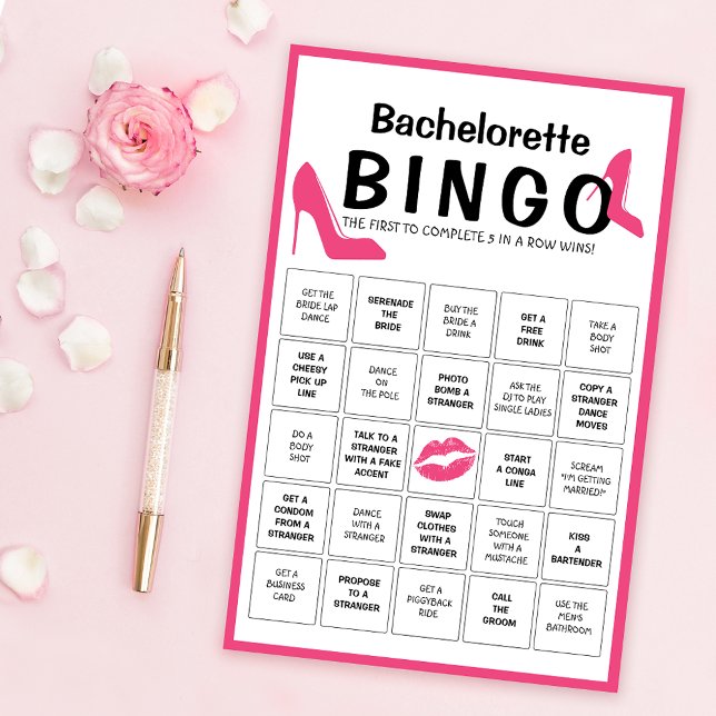 Customisable Bachelorette Bingo Game Card (Creator Uploaded)