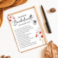 Customisable Bachelorette Scavenger Hunt Game Card
