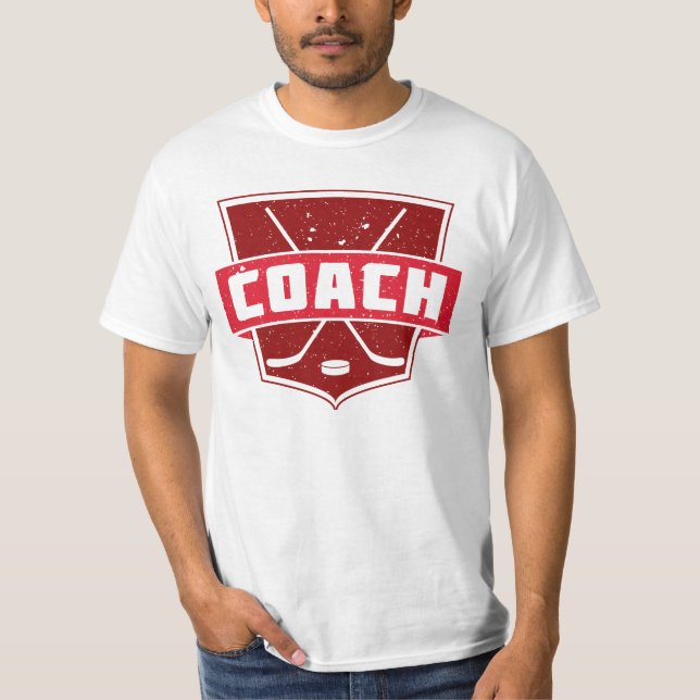 Customisable Back Print Hockey Coach T-Shirt (Front)