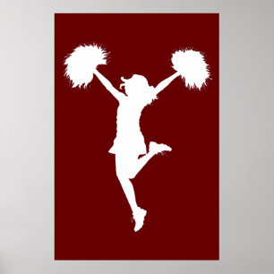 Customisable Background Cheerleader Cheerleading Poster