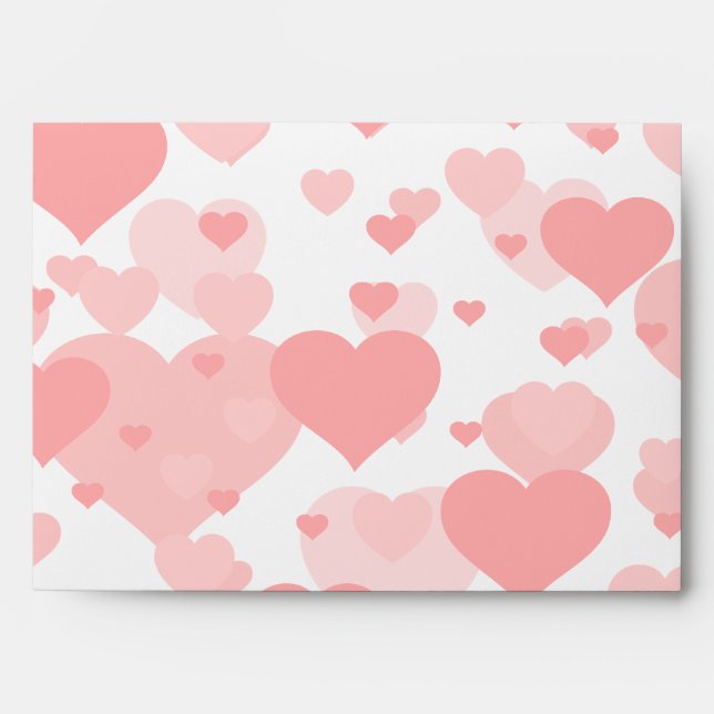 Customisable Background Colour for Hearts Envelope (Front)