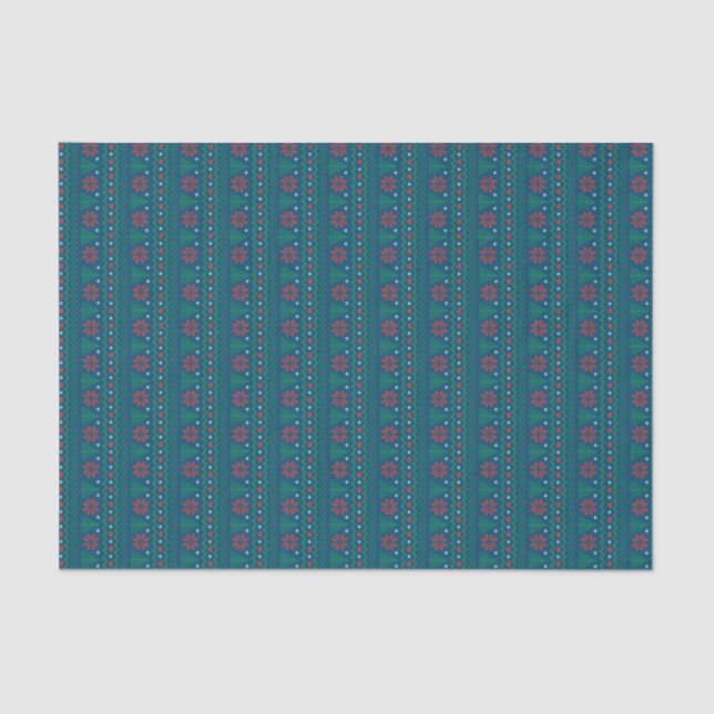Customisable Background Colour Ho-Ho-Ho Ugly Xmas Tissue Paper (Front)