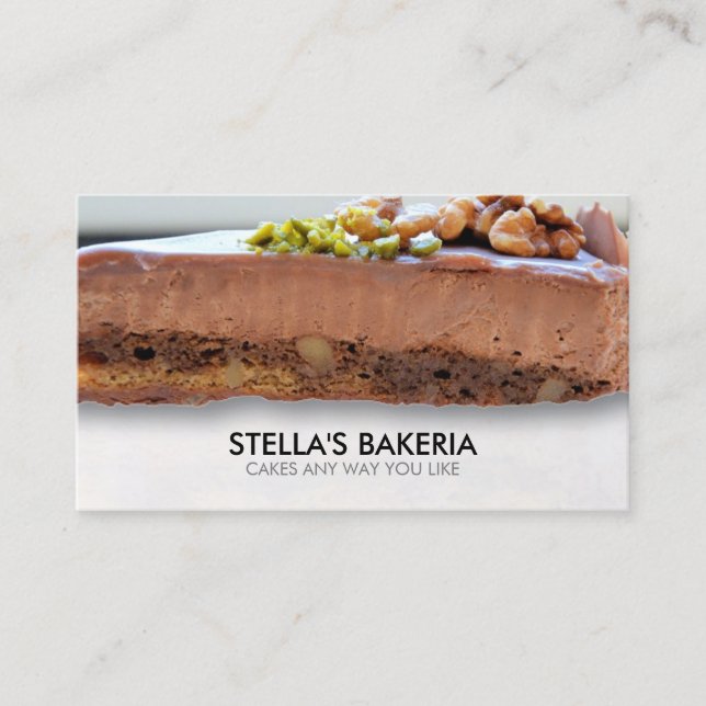 Customisable Bake Bakery Food Business Card (Front)