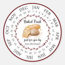 Customisable Baked Fresh Just For You Food Sticker