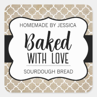 Customisable Baked with Love Label HM012sqv1