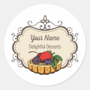 Customisable baker pastry chef classic round sticker