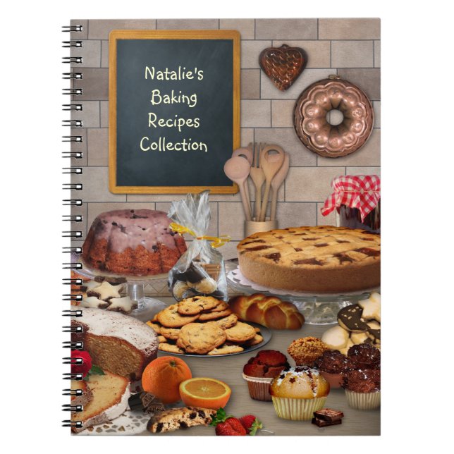 (Customisable) Baking Recipes Notebook (Front)