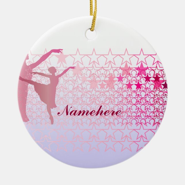 Customisable: Ballerina Ceramic Tree Decoration (Front)