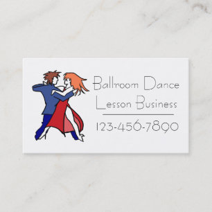 Customisable ballroom dance lesson business cards