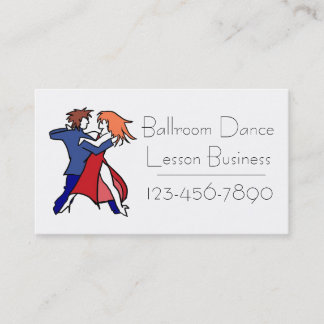 Customisable ballroom dance lesson business cards