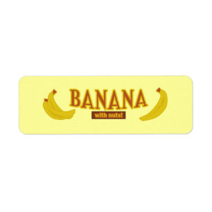 Customisable Banana w/ nuts Bakery Labels