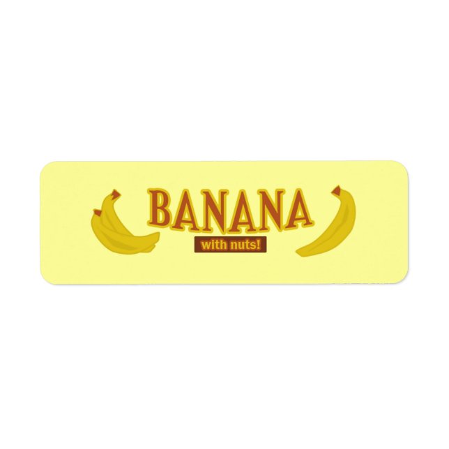 Customisable Banana w/ nuts Bakery Labels (Front)