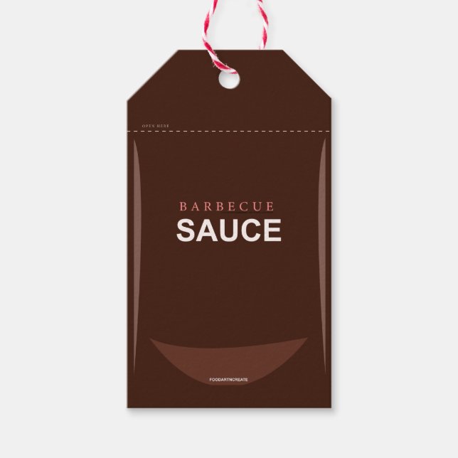 Customisable Barbecue Sauce Packet Gift Tag (Front)