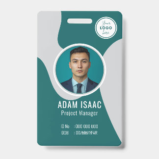 Customisable Barcode Logo Name Tag Staff ID Badge