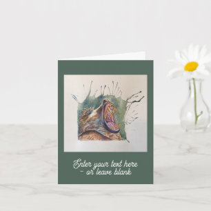 Customisable Barking Baboon Greetings Card