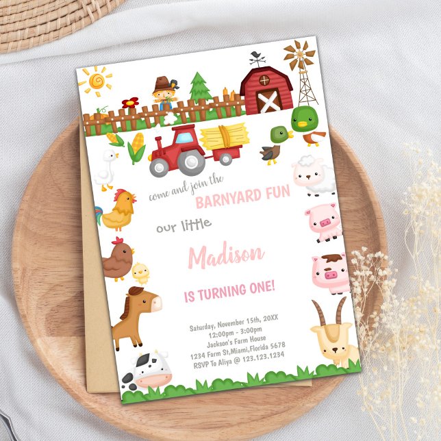 Customisable Barnyard Birthday Invitations (Barnyard birthday invitations)