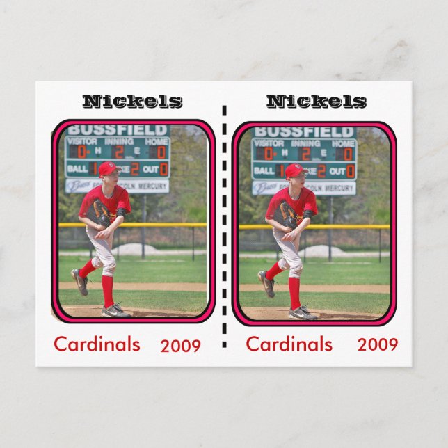 Customisable Baseball Card (Front)