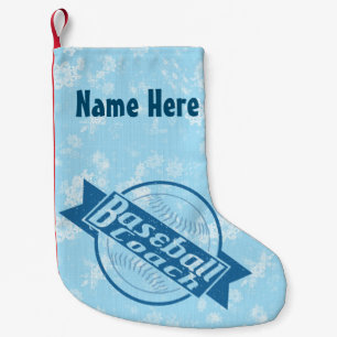 Customisable Baseball Coach Christmas Stocking