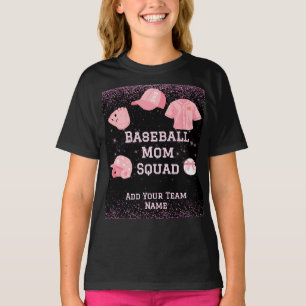 Customisable Baseball Mum Squad Girls' T-Shirt
