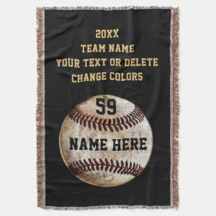 Customisable Baseball Senior Night Gift Ideas Throw Blanket