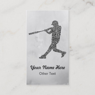 Customisable Baseball Softball Business Cards Temp