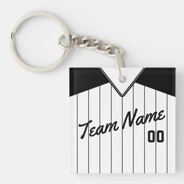 Customisable Baseball Softball Jersey Keyring (Front)