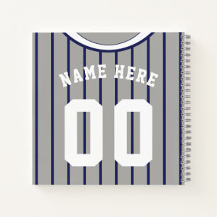 Customisable Baseball Softball Jersey Notebook