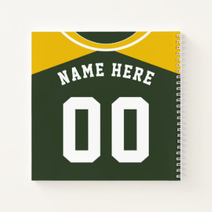 Customisable Baseball Softball Jersey Notebook