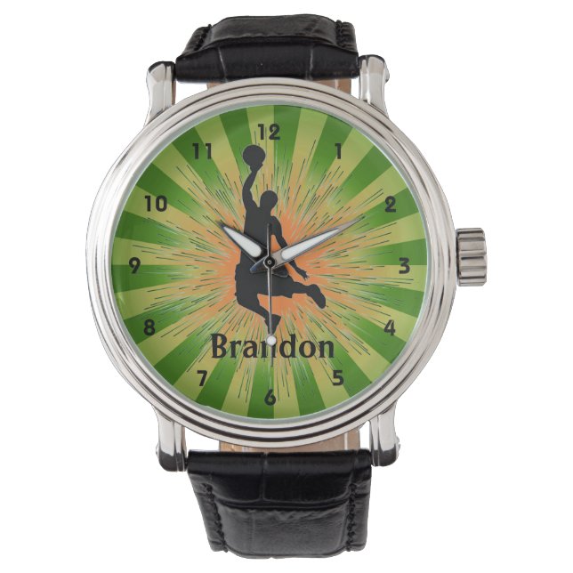 Customisable Basketball Design Watch (Front)